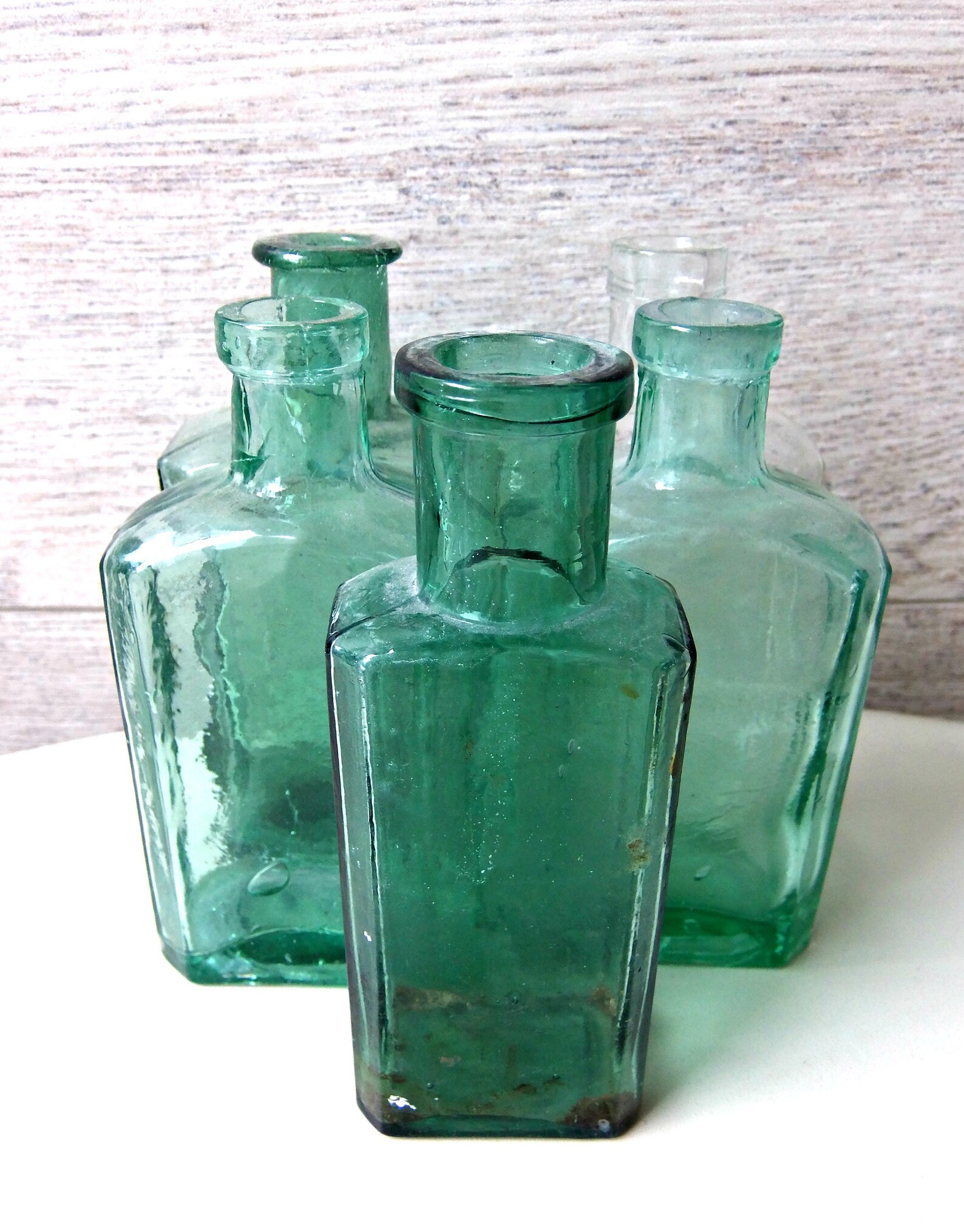 13 antique apothecary bottles Etsy