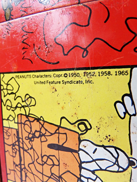 Vintage Peanuts Tin Lunchbox - Etsy