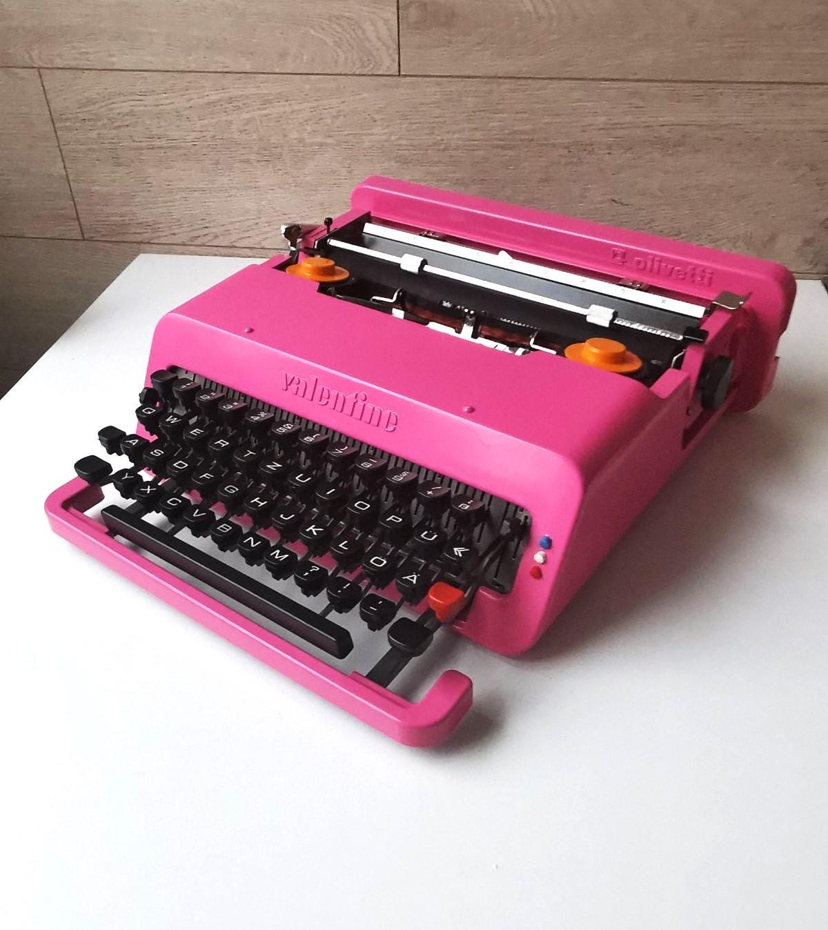 Vintage Olivetti Valentine Pink Typewriter - Etsy