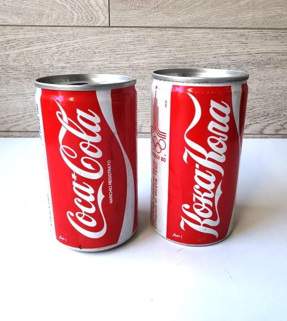 Two Vintage Coca Cola Cans (olympic Games Moscow 1980 & World Cup