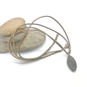 Mens Labradorite vegan pendant necklace, free shipping image 1