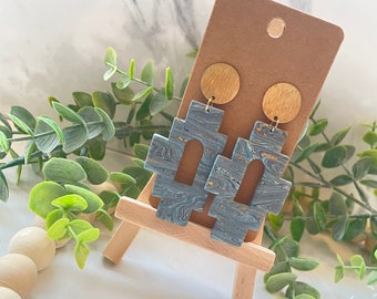 Handmade Aurora Earrings: Lightweight Polymer Clay with Hypoallergenic Brass Post