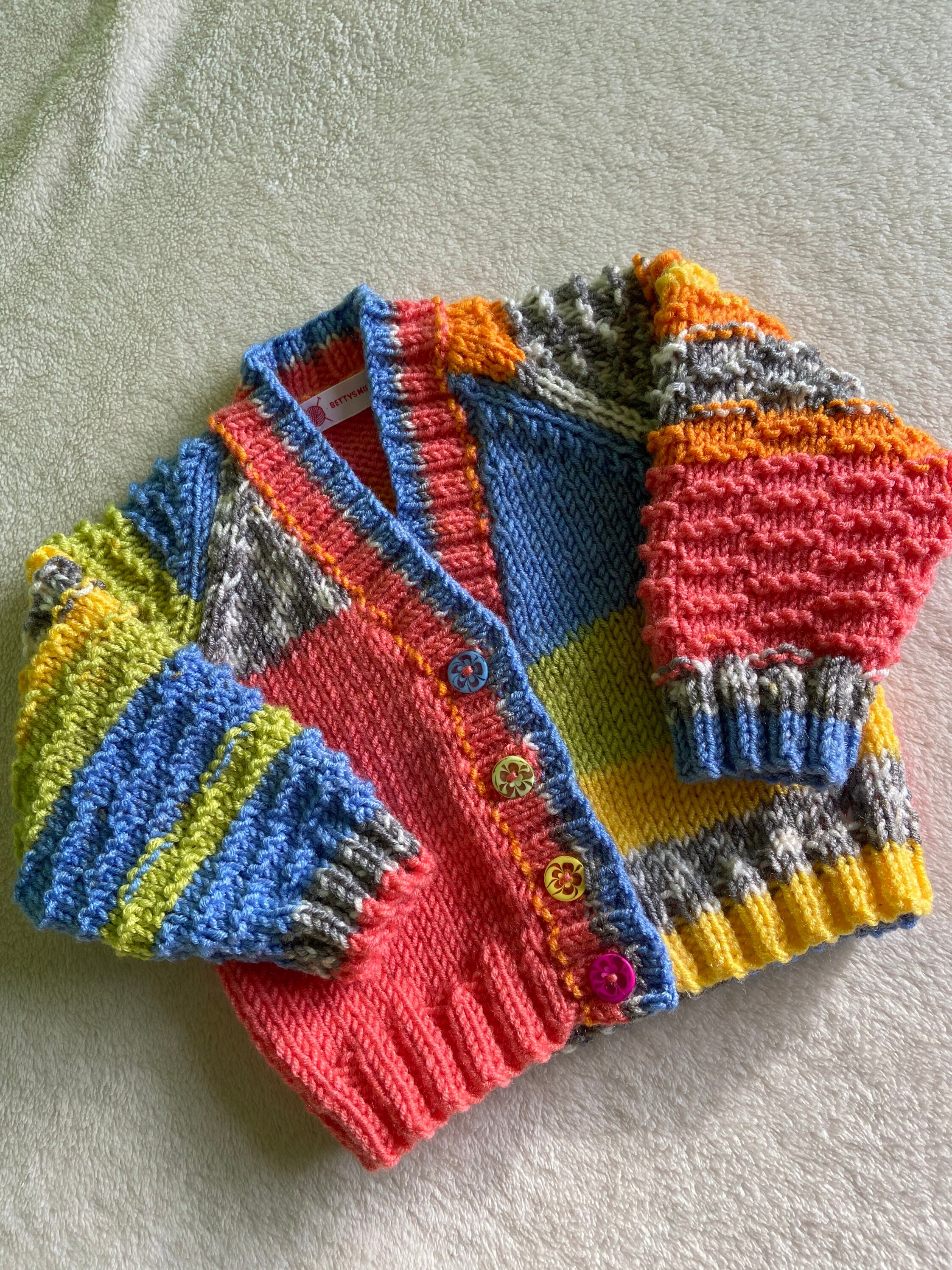 hand knitted newborn cardigans