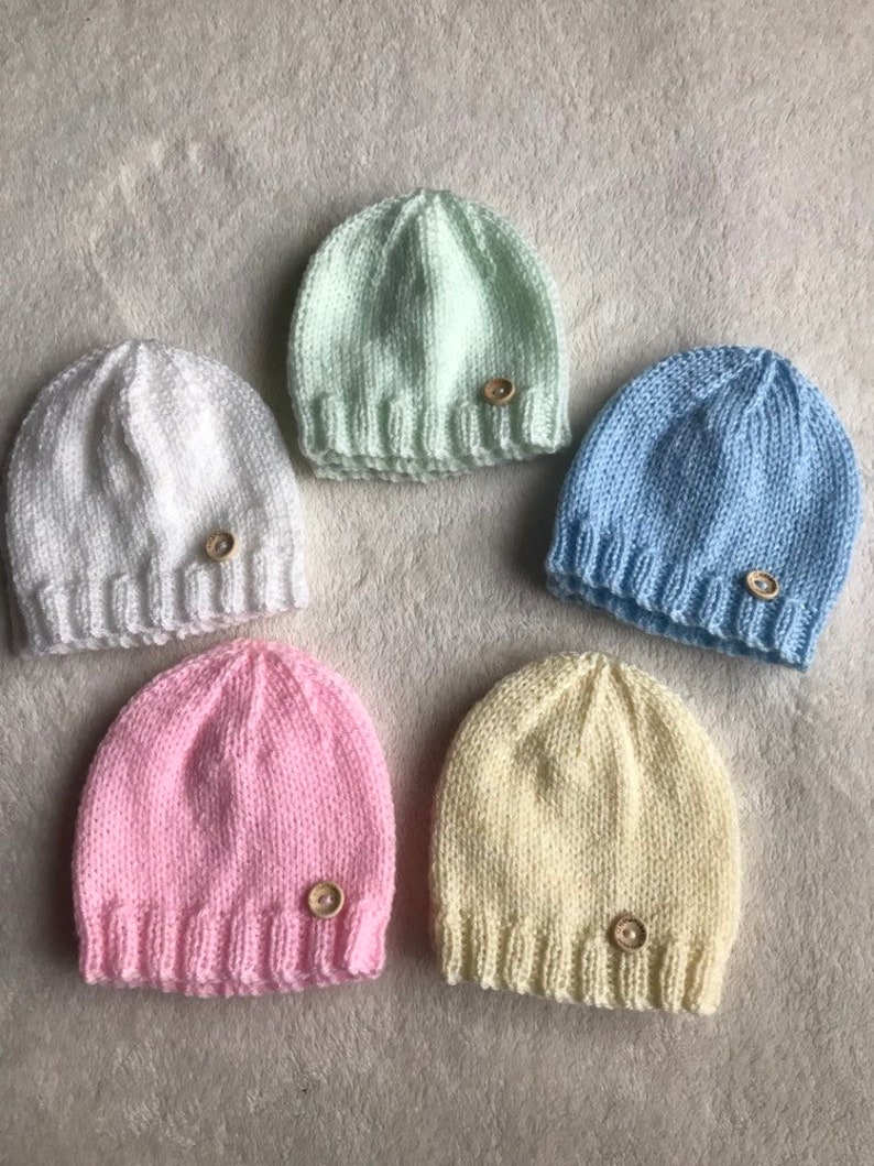 hospital hat baby knits knitted baby hat Newborn baby hats newborn knitted hat baby hat newborn hat infant hat white baby hat