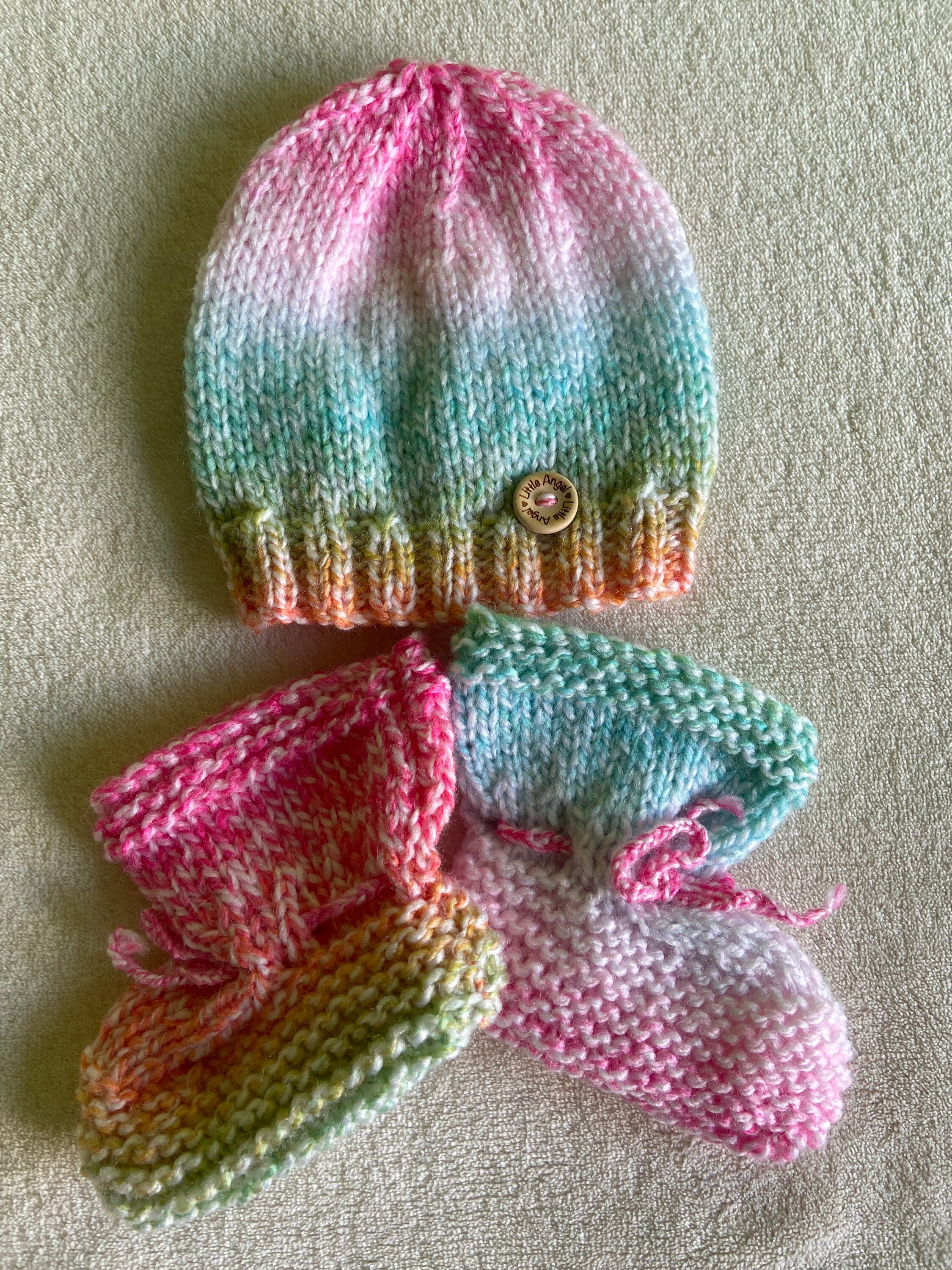 Newborn knitted hat newborn knitted booties newborn hospital Etsy