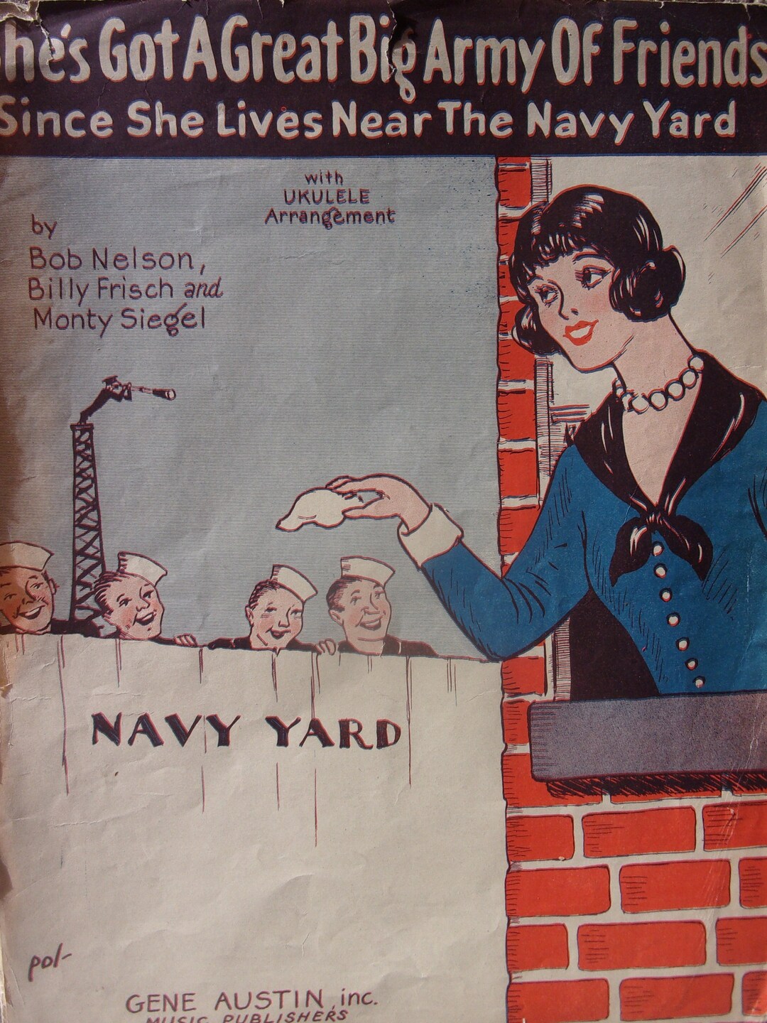 1928 Flapper Sheet Music, Navy Yard Sailors - Roaring Twenties Ephemera ...