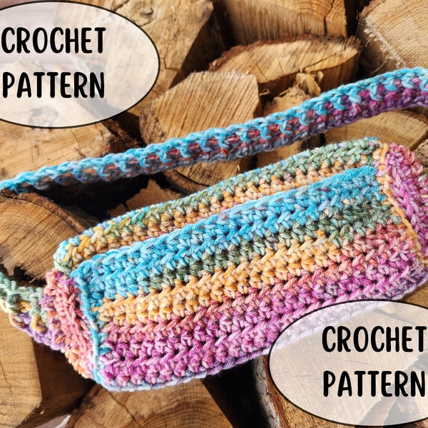 Tri-Fold Sling Bag Crochet Pattern, Crochet bag pattern, crochet purse, crochet crossbody bag