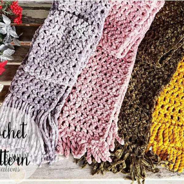 Crochet Pattern | The Velvet Scarf