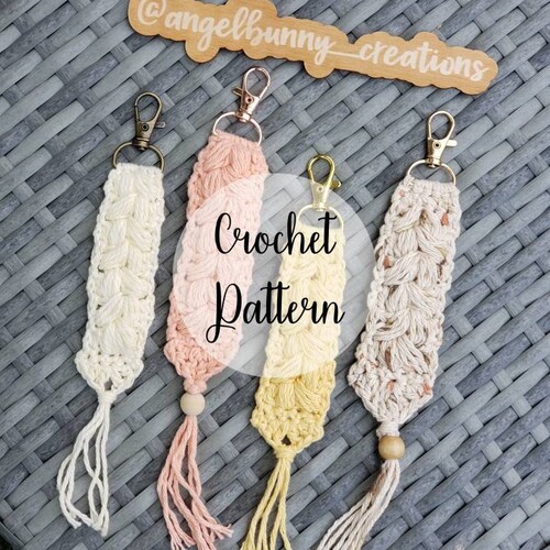 Boho Crochet Keychain PDF Pattern Etsy