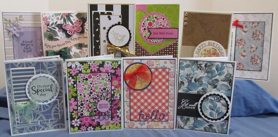 FREE shipping 10 VARIOUS SENTIMENTS greeting cards, #291