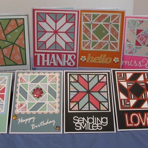 10 VARIOUS SENTIMENTS greeting cards (#394) FREE shipping