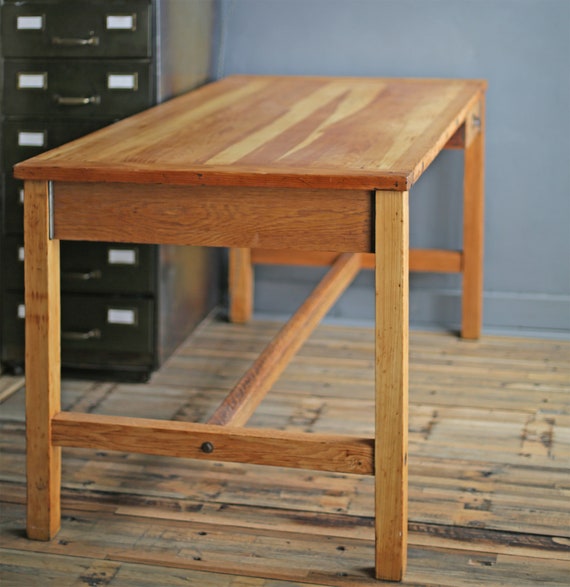 TABLE-Vintage Drafting Table-Distressed