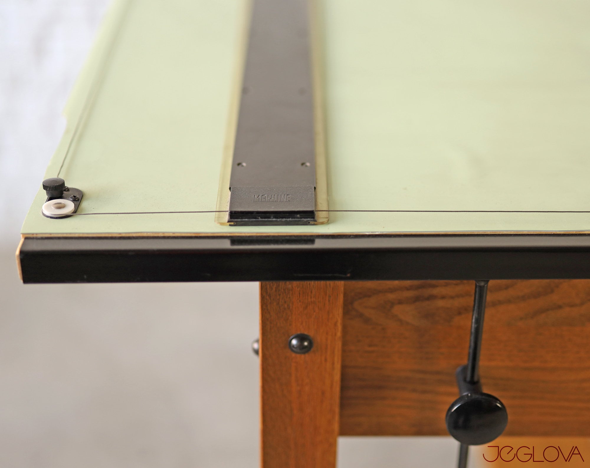 Drafting 4post tilting table by Mayline with two drawers Etsy