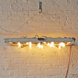 dimmable repurposed window frame light withceiling or wall-mount image 1