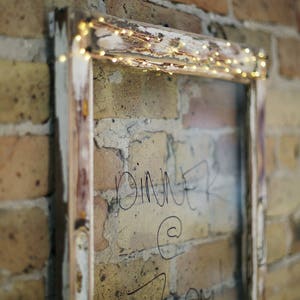 vintage window frame turned lighted entryway key holder and message board image 4