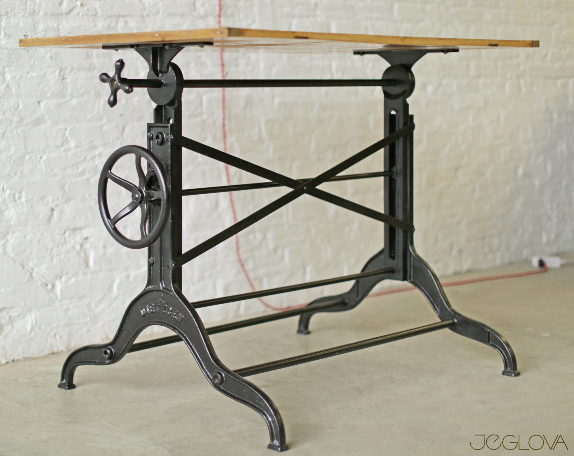 19th Century Adjustable Drafting Table in Cast Iron at 1stDibs