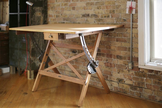 Beautifully Restored Vintage Drafting Table Desk By Dietzgen Etsy