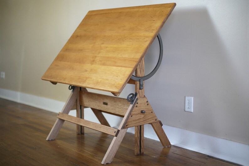 Restored Vintage Drafting Table Small Desk By Dietzgen
