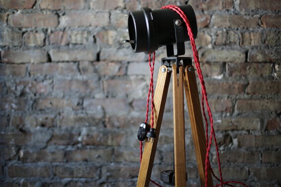 Unique Vintage Industrial Floor Lamp Repurposed Projector And Etsy