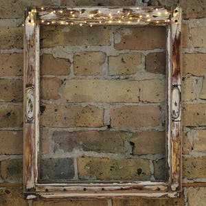 vintage window frame turned lighted entryway key holder and message board image 2