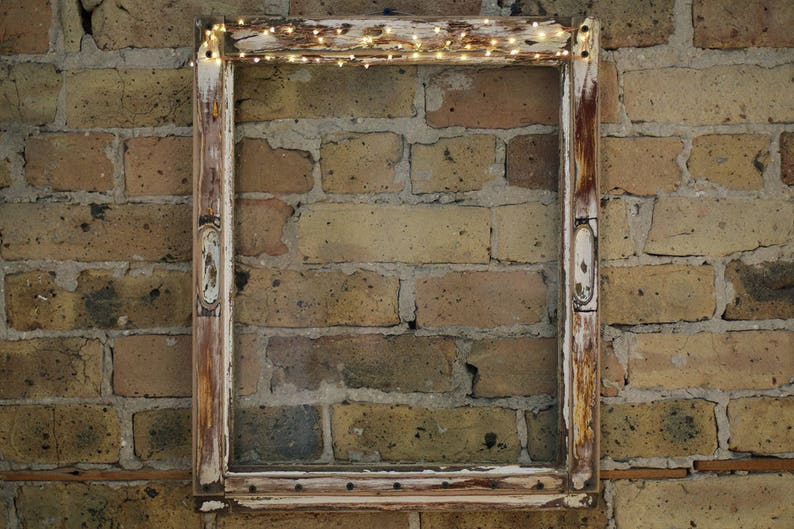 vintage window frame turned lighted entryway key holder and message board image 2