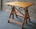 restored vintage industrial drafting table, 'POPULAR DRAWING TABLE' by Keuffel & Esser Co. 