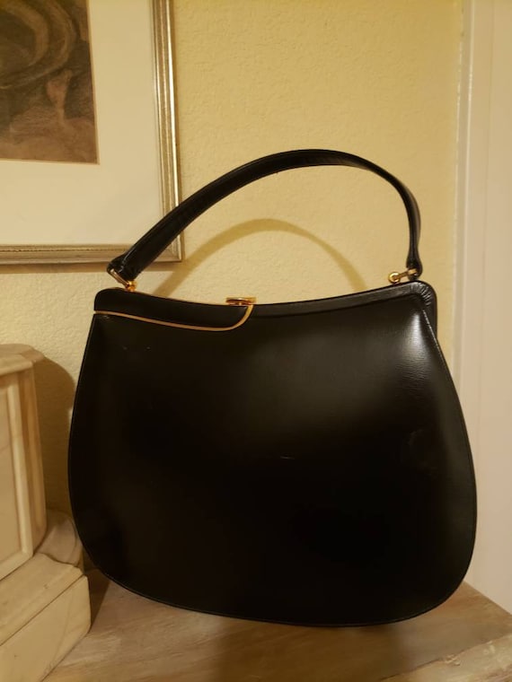 Vintage Elegant black Tarkor purse 1940s