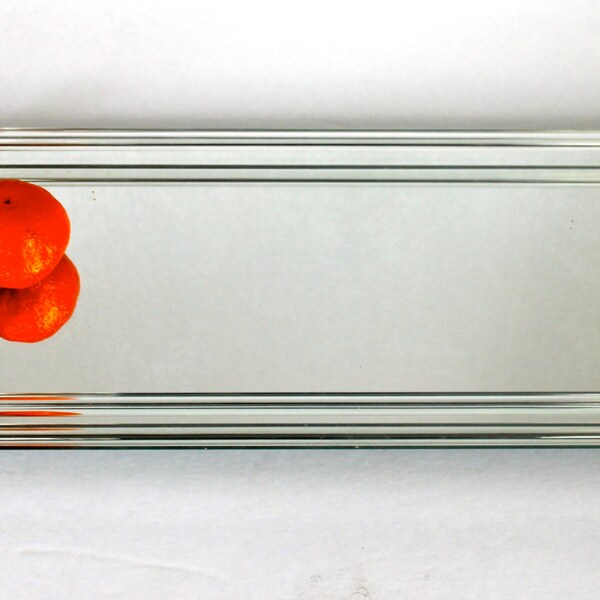 Vintage Mirrored Vanity Tray / Hollywood Regency Mirror Tray