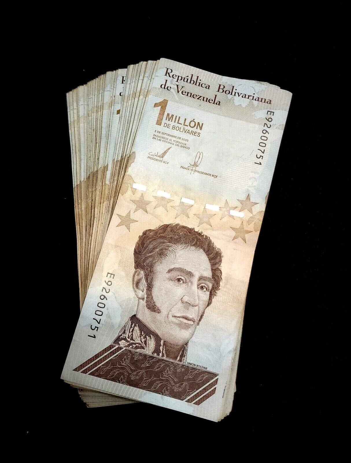 100 pcs x Venezuela 1 million Bolivares banknotes / CIRCULATED