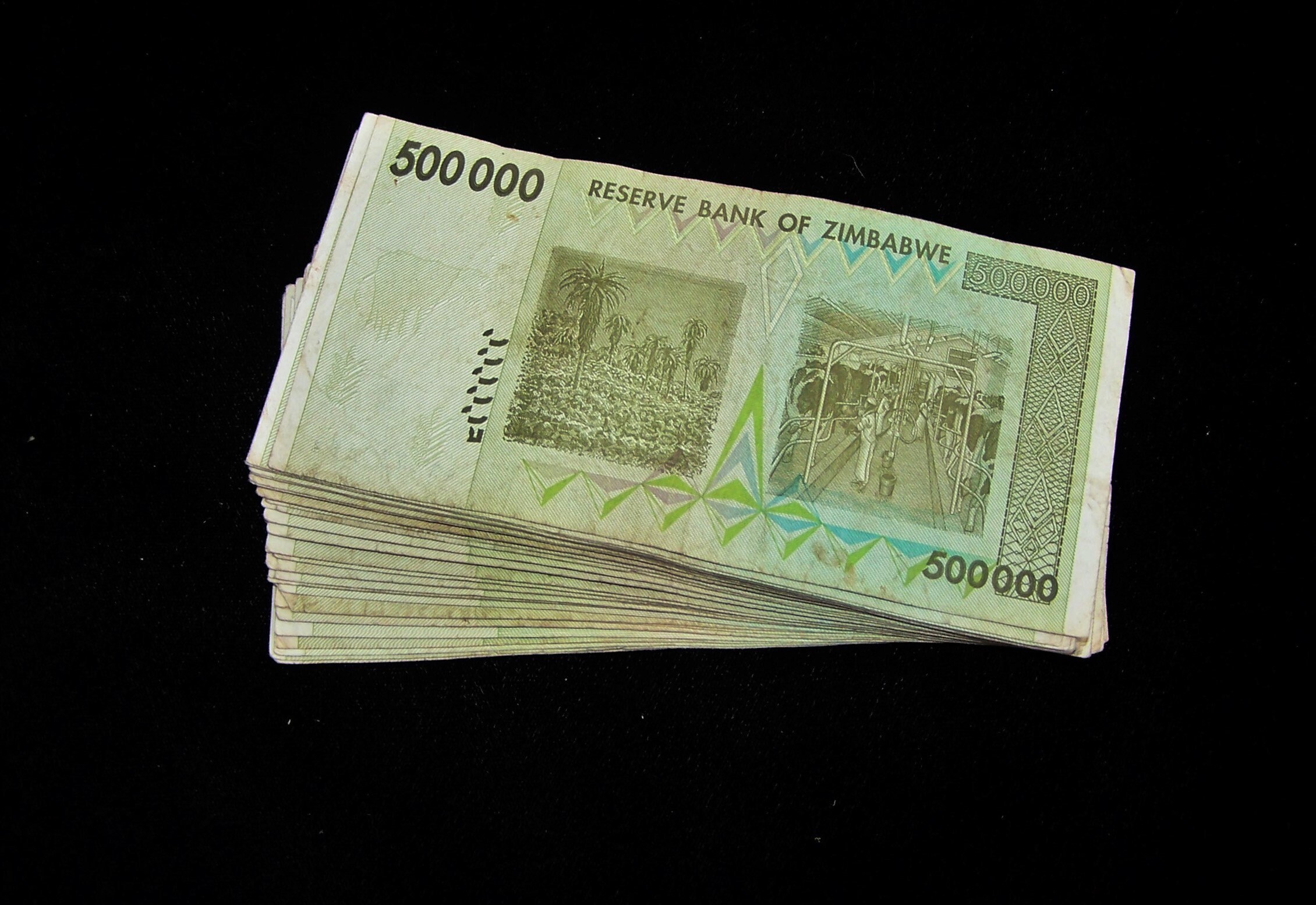 50 Pcs X Zimbabwe 500 Thousand 500000 Dollar Banknotes CIRCULATED