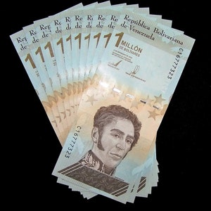 10 pcs x Venezuela 1 Million (1,000,000) Bolivares-Uncirculated banknotes