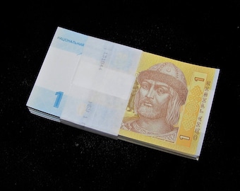 100 pcs x Ukraine 1 Hryvnia Banknotes, P-116, UNC Bundle
