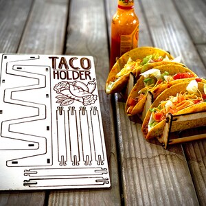Saca el soporte del taco //tarjeta de regalo//para eventos o fiestas//Taco Tuesday//Laser Files