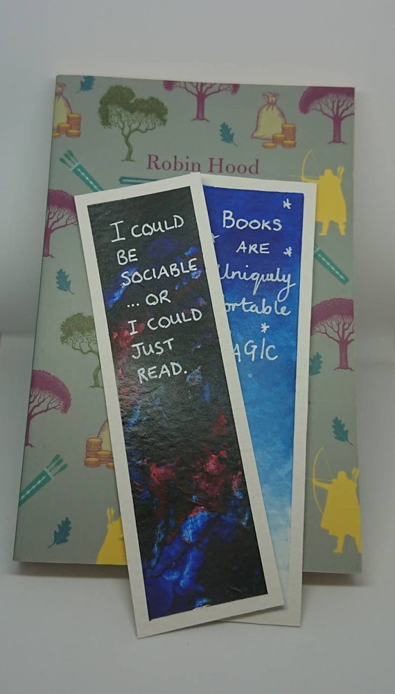 Bookmark, Handpainted Bookmark, Acrylic Painting, Book Gift, Reading Quote  -  Israel