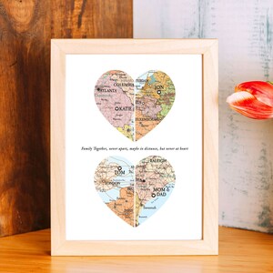 Carte familiale Imprimer des lieux,Carte 4 places famille,Impression cadeau de famille de Noël,Carte personnalisée Art,Cadeau pour la famille,Cadeau pour les parents avec des noms de famille