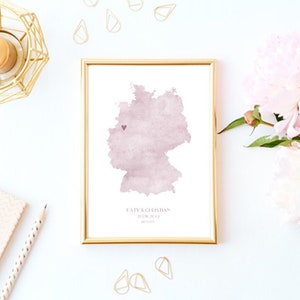 Personalized DeutschlandWedding Gift  ,WEDDING, Love Print,Hochzeitsgeschenk,Hochzeit,Poster,Landkarte,hochzeit Geschenk, hochzeit poster