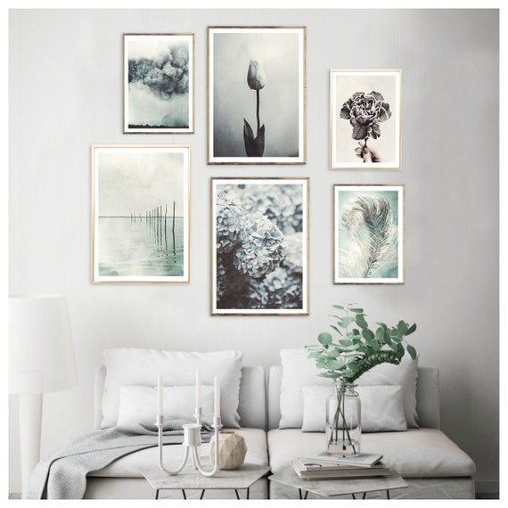 Scandinavian Photo Prints Set, Monochrome Wall Art Gallery