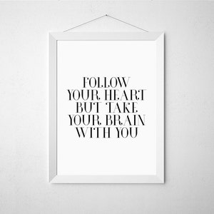 Inspirational Quote Typography Poster, Home Office Art