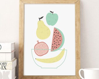 Fruits kitchen art prints ,Decor,Quote,Gift Idea, kitchen prints,Kitchen Art, Fruit Art Print, Vegetable Print, botanical print, kunstdrucke