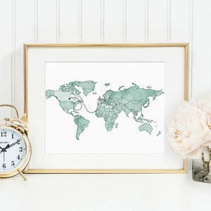 Weltkarte Hochzeit, Weltkarte, Hochzeitskarte Geschenk Zwei Staaten Liebe Kunst, HOCHZEIT, Liebe, Individualisierbare Hochzeit, Junggesellinnengeschenke, Jahrestag Geschenk