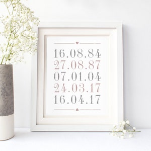 Personnalisé date de mariage Affiche / A3 image 1