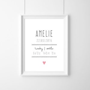 Poster, geboorte-akte, aangepaste baby geboortekaartje, geboortekaartje, nieuwe baby cadeau, baby verjaardag poster, baby cadeau, baby geboren, verjaardag