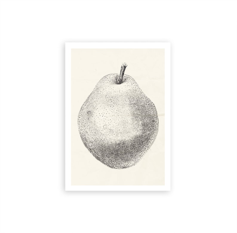 fruit pears art prints, vintage kitchen Decor,healthy food print, Gift Idea,Poster,Gift,food print,kitchen prints,kitchen decor zdjęcie 3