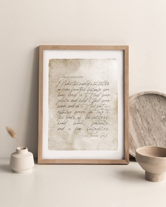 Custom text Print: Old Letter Style, Poster with your quote, Handletter typography