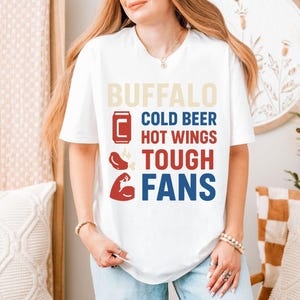 Buffalo Wings Football Tee: Funny Game Day Shirt for Bills Fans