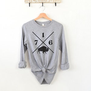 Buffalo NY, 716 Long Sleeve Unisex Tee, for her, for him, across the  miles