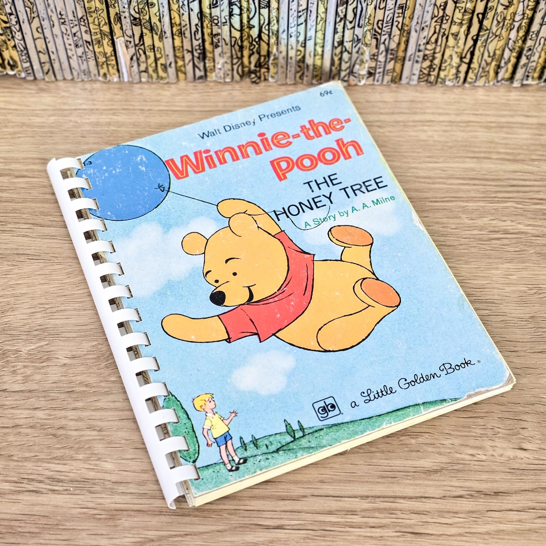 Upcycled Spiral Bound Walt Disney Notebook | 1980 Winnie the Pooh & the ...