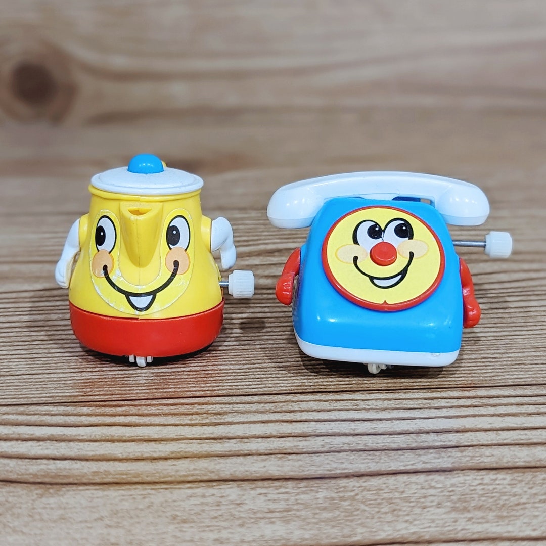 Vintage Pair of TOMY Wind up Toys Telephone & Tea Kettle Etsy