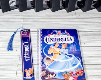 Cinderella VHS Notebook 1995 | Upcycled Disney Masterpiece Video Cover Journal with Bookmark