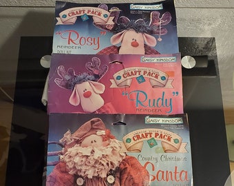 90s Daisy Kingdom Rosy Rudy Country Christmas Santa Doll Kits/Daisy Kingdom Christmas Doll Kits/Daisy Kingdom Doll Kit/Daisy Kingdom